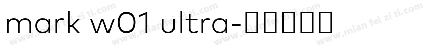 mark w01 ultra字体转换